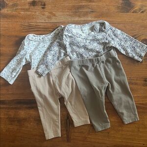 Colored Organic Baby Onesies and Pants